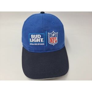 NFL Bud Light Official Beer Sponsor Snapback Hat Cap Dad Men Women Football Blue
